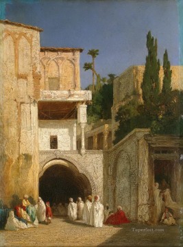 Alexandre Gabriel Decamps Painting - Before a Mosque Alexandre Gabriel Decamps Orientalist